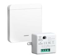 Interrupteur Sans Fil 433MHz Kit RF avec Récepteur 10A, Interrupteur d’éclairage Sans Fil Kit Télécommandé avec Emetteur et Contrôleur pour Maison Intelligente