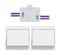 Interrupteur sans fil - AIMOONSA - 1Gang 2V1 A - Auto-alimenté (sans pile) - Étanche - Portée 50 m intérieur