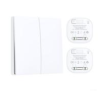 Interrupteur sans fil auto-générant, télécommande sans fil avec construction étanche pour une installation facile en intérieur ou en extérieur (1-2)