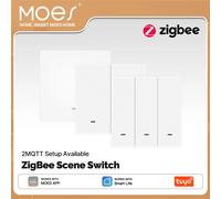 Interrupteur sans fil MOES Tuya ZigBee à 9 scènes, bouton poussoir, alimenté par piles, transmetteur, application Smart Life, automatisation, 1/2/3 voies 1 GANG