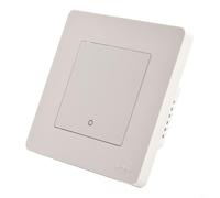 Interrupteur sans fil style anneau étoile pour maison intelligente, compatible avec Tuya et pour applications Moes (1 gang blanc)