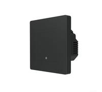 Interrupteur sans fil style anneau étoile pour maison intelligente, compatible avec Tuya et pour applications Moes (1 gang noir)