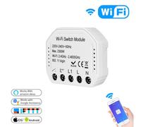 Interrupteur sans fil WiFi Intelligent Interrupteur Télécommandé Universel pour Maison Connectée Module Automation(1/2 Way)