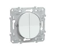Schneider Electric - Interrupteur double va-et-vient Ovalis S320214 10AX Blanc