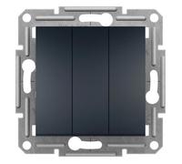 Interrupteur - SCHNEIDER ELECTRIC - Asfora - Anthracite - 3 boutons - IP20