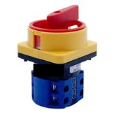 Interrupteur sectionneur 20 A/25 A, deux positions, 1/2/3 pôles, déconnexion, LW26GS, 48 x 48 mm, 64 x 64 mm, cadenas, sélecteur rotatif à came(25A 1Pole 64mmPanel)