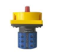 Interrupteur sectionneur 20 A/25 A, deux positions, 1/2/3 pôles, déconnexion, LW26GS, 48 x 48 mm, 64 x 64 mm, cadenas, sélecteur rotatif à came, 1 pièce(20A 2Pole 48mmPanel)