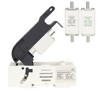 Interrupteur sectionneur à fusible for batterie NT00 100 A 160 A, installation de type couteau, compatible avec les tensions CC 12 V-1000 V, CA 500 V 690 V, 1 pièce(160A,DC EAFSH-NT00PV)