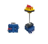 Interrupteur sectionneur avec panneau cadenas 100 A triphasé 2 positions marche/arrêt avec barre en aluminium, armoire de commutation rotative YMD11-100B(100A 3P)
