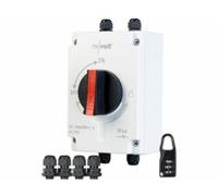 Interrupteur sectionneur DC 4 pôles avec passe-câbles Revolt