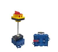 Interrupteur sectionneur for montage sur rail DIN 80 A triphasé marche/arrêt avec cadenas rotatif et commande d'armoire électrique YMD11-80B/4P (1 pièce)(3P 6Terminals)