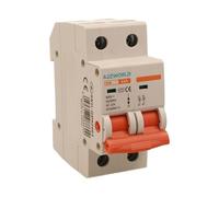 Interrupteur sectionneur modulaire 63A, 2P bipolaire 2 modules DIN 220 V AC, IP20, certifié IEC60947-3