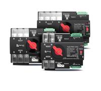Interrupteur sélecteur électrique à transfert automatique à double alimentation, 1 pièce, triphasé, 2P, 3P, 4P, 63 A, 100 A, 125 A, 230 V, sans interruption, ATS(2P L N 220V-230V,100A)