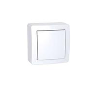 Schneider Electric - Alréa, Interrupteur simple allumage avec cadre saillie blanc polaire - ALB62050P