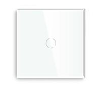 Interrupteur simple Allumage Blanc, Connecté Wi-Fi Façade Tactile en verre Trempé Connexion avec ou sans fil de Neutre.