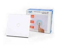 Interrupteur tactile Verre PNI SH101, blanc avec indicateur LED