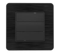 Zenitech Interrupteur Simple Commande Volets roulants 10A - métal Noir brossé - Kouro