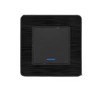 Zenitech Interrupteur Simple Complet va et Vient à Voyant 10A - métal Noir brossé - Kouro