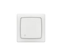 Interrupteur simple ou va-et-vient à montage en saillie 1 module Legrand Les Apparents 10A, blanc, avec cadre et voyant lumineux 1 pièce