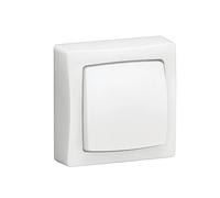 Interrupteur simple ou va-et-vient à montage en saillie 1 module Legrand Les Apparents 10A, blanc, avec cadre 1 pièce
