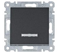 Interrupteur simple série lumineuse (WL0213) noir avec voyant lumineux