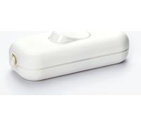Interrupteur sur cordon Interrupteur intermédiaire pour luminaires Lampes, avec fonction ON/OFF On/Off, interrupteur à bascule pour câble, blanc