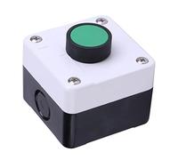Interrupteur sur le bouton-poussoir, 5A 400V 2.6x2.8x2.1In interrupteur de la boîte de commande à un bouton Interrupteur de démarrage momentané pour l'ouverture de porte Contrôle