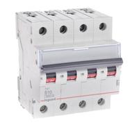 Interrupteur surintensité 4P B 10A 6kA AC S304 S300 TX3 403415