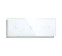 Interrupteur Tactile 1/2/3 Voies, Double, À Triple Capteur, Panneau En Verre Standard Unidirectionnel, Rétroéclairage Bleu, Série Blanche(1G 1G 2G Switch)