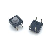 Interrupteur tactile 20 pièces/lot 8x8x5MM 4PIN Silicone conducteur silencieux Tactile Tact bouton poussoir Micro interrupteur auto-réinitialisation interrupteur momentané interrupteur industriel