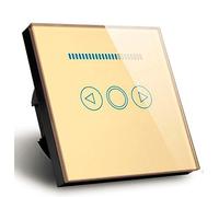 Interrupteur tactile 500 W Panneau en verre cristal LED Variateur d'intensité Interrupteur mural (doré)