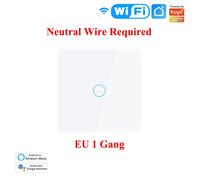 Interrupteur Tactile Intelligent Wifi, Fil Neutre Requis, Application Tuya Smart Life, Compatible Avec Alexa Et Google Home, 1/2/3/4 Gangs