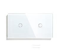 Interrupteur Tactile, Interrupteur Mural Tactile Double 1 Gang 1 Way Dimmer Touch Touch Switch Switch Panneau Panneau Panneau Touch Capteur Dimmable(White)