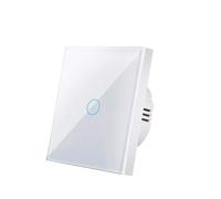 Interrupteur tactile LED en verre cristal for lampe murale, 1/2/3 voies, AC100-240 V, capteur(White touch one)