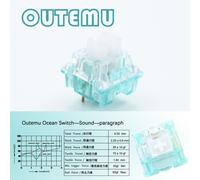 interrupteur Tactile linéaire MX pour clavier et Gaming,3 broches,silencieux,semblable au saint Panda,rvb - Type Clicky Ocean Switch-10PCS
