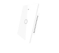Interrupteur tactile mural WiFi 2,4 G + BLE + RF 433 MHz, verre trempé blanc, 1 bouton, 120 x 72 x 38 mm pour boîte 503 italienne, application TUYA Smart Life