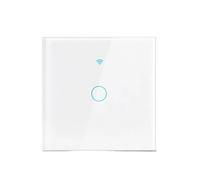 Interrupteur tactile sans fil neutre, interrupteur mural(EU white 2 gang)