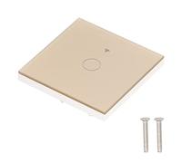 Interrupteur Tactile Simple Gang, Compatible Tuya, Éclairage avec Rétroéclairage - Matériau Antifeu PC et Verre Trempé, Contrôle à Distance, Usage Domestique Intelligent (Ou)