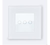Interrupteur Tactile Triple avec Cadre Verre Modern Blanc