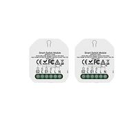 Interrupteur tactile, Tuya 2 Gang Switch Module DIY Light BreakerSmart Life APP, fonctionne avec la maison, 1/2 voies(BLE Module 2PCS)