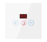 Interrupteur tactile TUYA WLAN 20 A pour chauffe-eau et chaudière, compatible avec l'application Smart Life et commande vocale, verre trempé, surveillance du courant