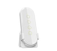 Interrupteur tactile, TUYA ZigBee commutateur de scène intelligent télécommande tactile contrôle de groupe 2.5D verre trempé trois types de fonctionnement alimentation par batterie(blanc)