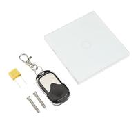 Interrupteur tactile unipolaire, interrupteur tactile intelligent avec télécommande sans fil, panneau en verre pour bureau à domicile(blanc)