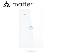 Interrupteur tactile WiFi Tuya Smart Matter série NovaTech plaque blanche