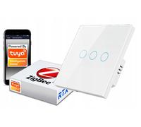 Interrupteur tactile ZigBee TUYA 3 circuits blanc #sans N