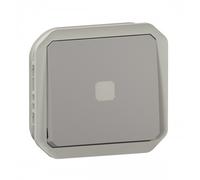 Interrupteur temporisé lumineux composable - gris - Plexo LEGRAND