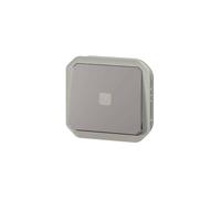 Interrupteur temporisé lumineux sans Neutre étanche Plexo 230V 50Hz à 60Hz IP55 IK05 avec enjoliveur finition gris - 069504L - Legrand