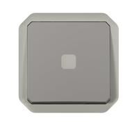 Legrand Interrupteur temporisé Plexo 069504L lumineux sans neutre gris composable
