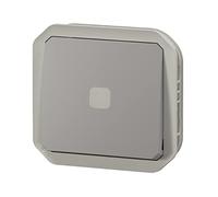 interrupteur temporisé - lumineux - sans neutre - gris - composable - legrand plexo 069504l