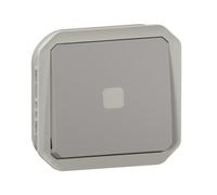 Legrand Interrupteur temporisé Plexo 069504L lumineux sans neutre gris composable